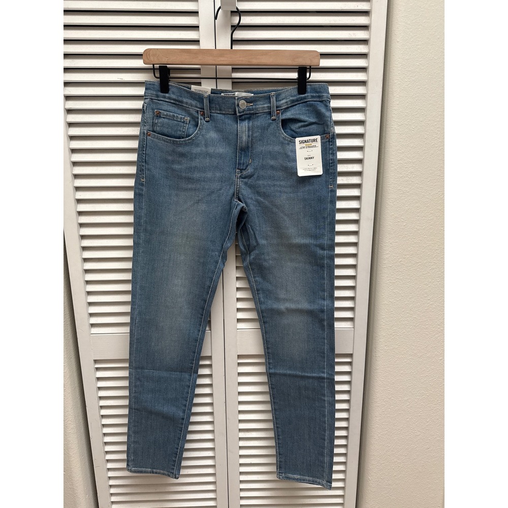Signature by Levi Strauss Girls Skinny Jeans Medium Wash Super Stretch 18 Reg
